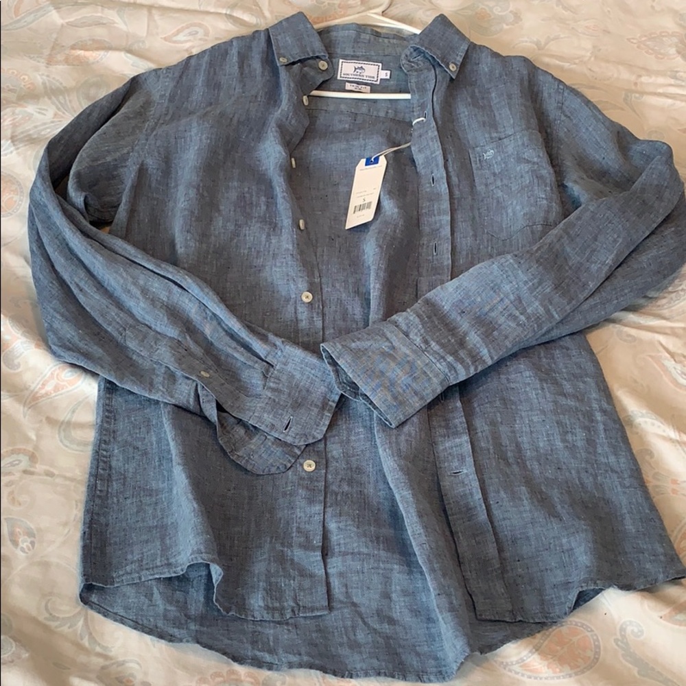 Men’s size s southern tide linen button down nwt